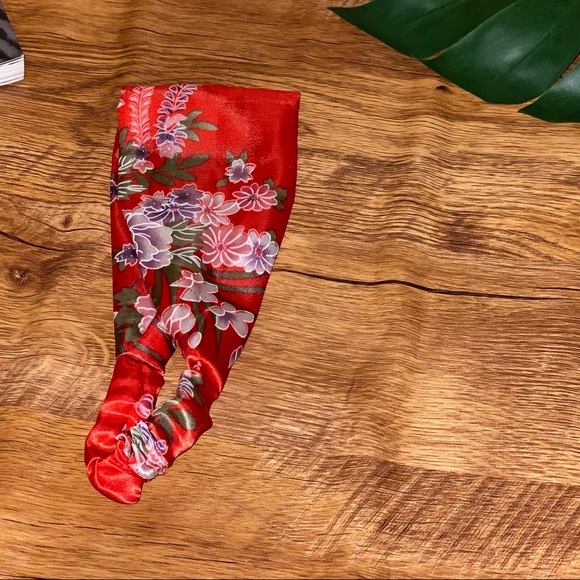 Women satin silk headband floral Japanese pattern New - Picture 10 of 11